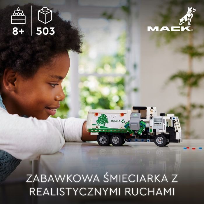 Lego Technic Śmieciarka Mack Lr Electric 42167