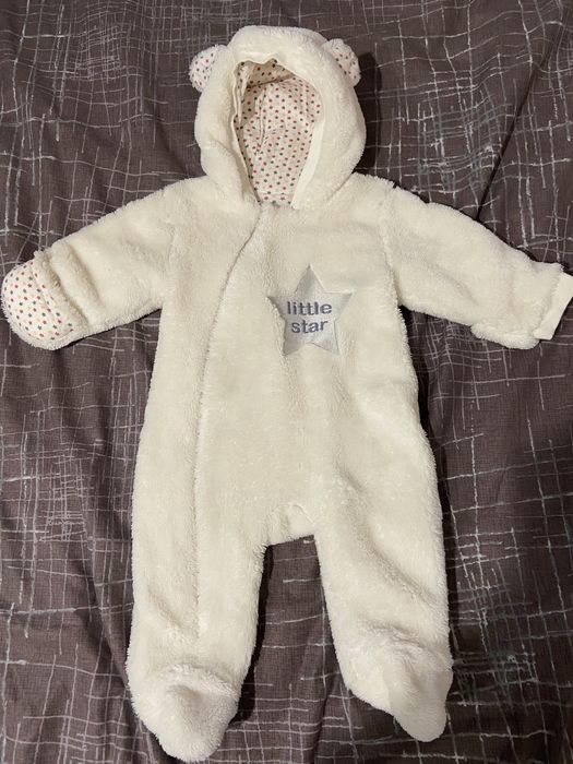 Меховой комбинезон для новорожденных