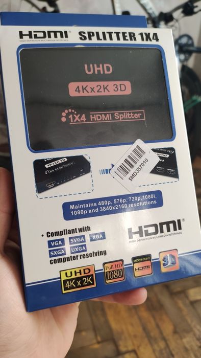 HDMI Splitter 1x4 + HDMI кабель Ugreen 1.5 м у подарунок