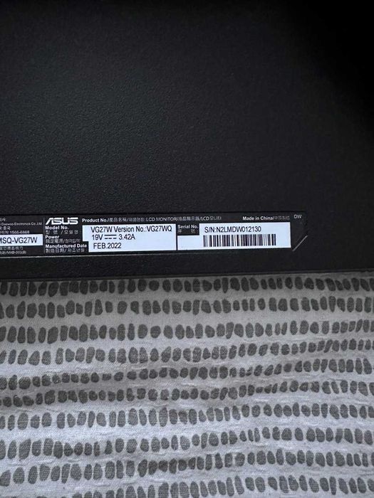 Монітор Asus 27" TUF Gaming VG27WQ