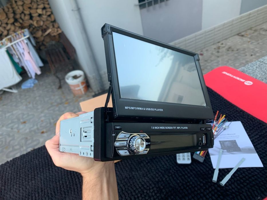 AutoRádio Retrátil Touch NOVO Atende Chamadas, GPS, Filmes, Bluetooth