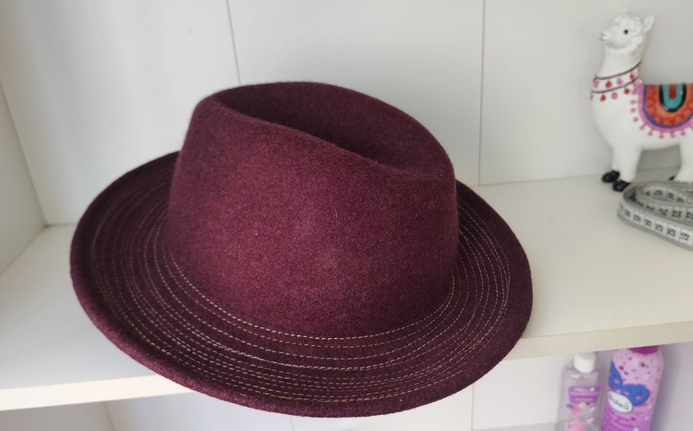 Капелюх теплий вовна бордо бренд Next