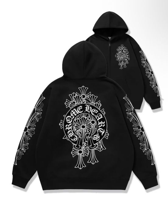 Зип худи Chrome Hearts Logo Унисекс Новинка Топ прожаж  Кром Хартс New