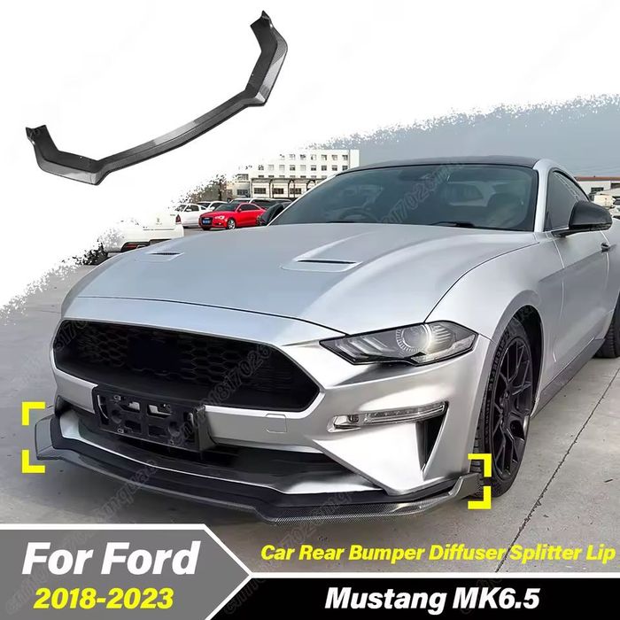 Губа на передний бампер Ford Mustang накладка на бампер сплитер мустан