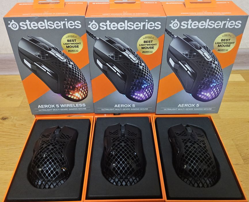 Ігрові бездротові мишки SteelSeries Aerox 3 / 5 / 9 Wireless (Оригінал)