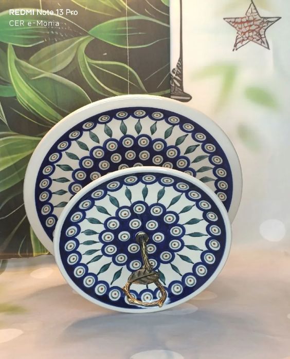 Patera ceramiczna Bolesławiec 2 w 1 27,5 cm ceramika Z.C. Bolesławiec