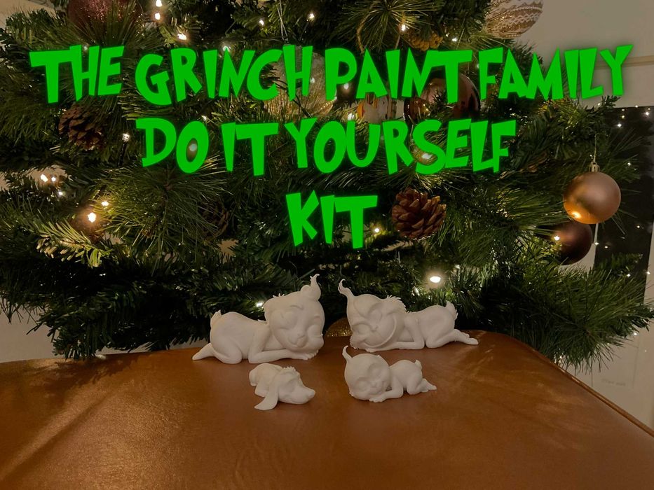 Grinch Familia para Pintar Kit DIY