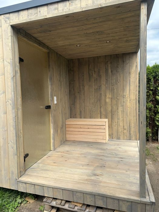 Sauna ogrodowa z przedsionkiem kompletna