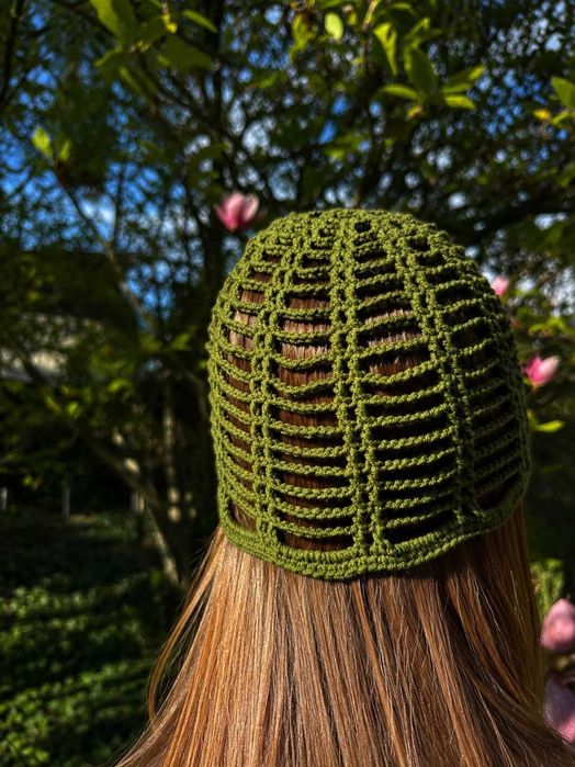Czapka ażurowa boho