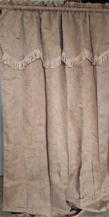 nowe zasłony 2 szt. beżowo - brązowe duże kotary