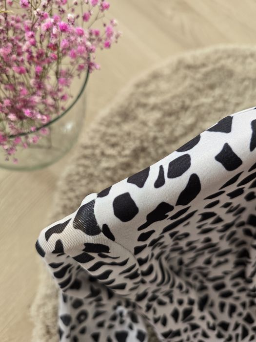 Sukienka drapowany przód Print centki