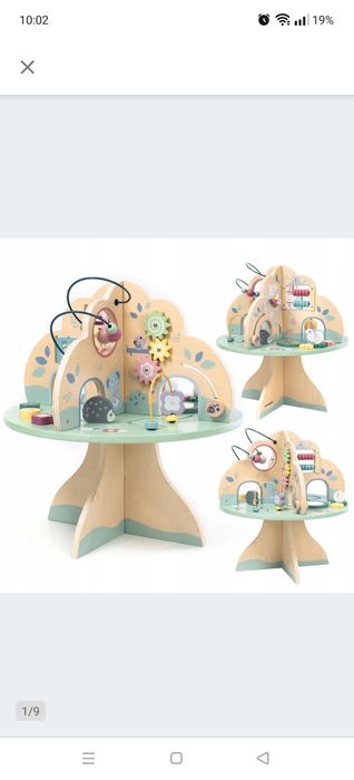 Stolik edukacyjny, sorter pianino i klocki sensoryczne