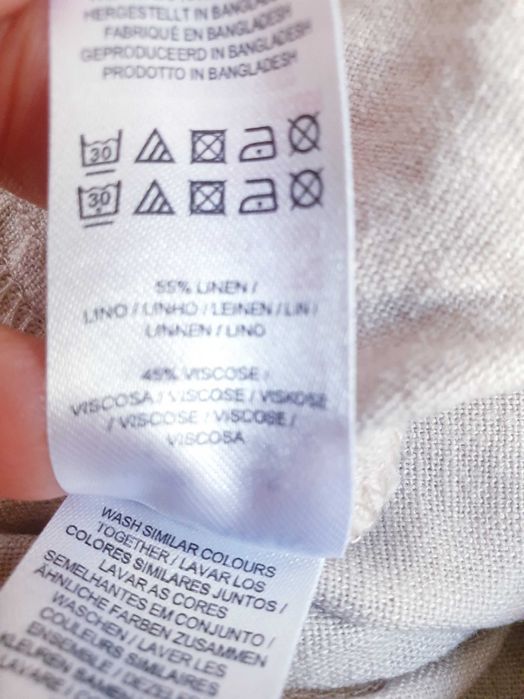 Beżowe lniane szorty spodenki Primark 40