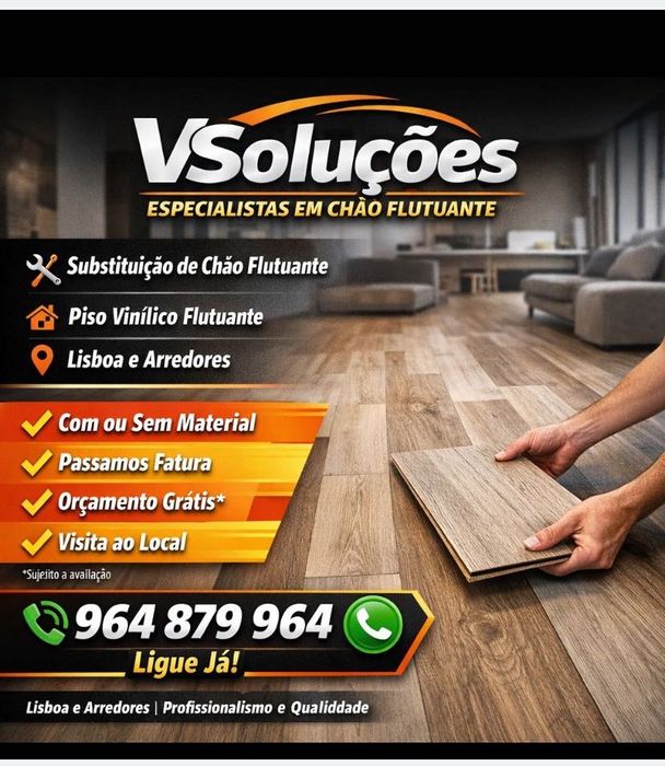 Substituicao e colocacao chao flutuante