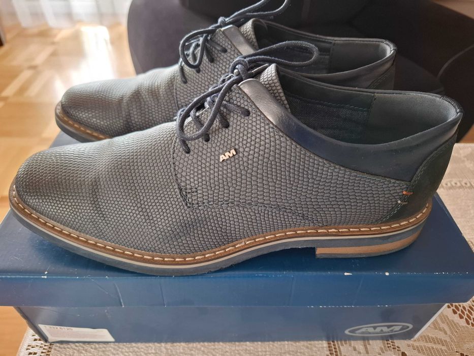 Buty męskie eleganckie roz. 41 granat