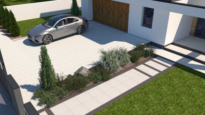 Projektowanie ogrodów, nasadzeń, kostki brukowej