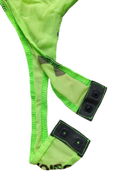 Zielone prześwitujące body 34,XS COLLUSION stringi bielizna damska