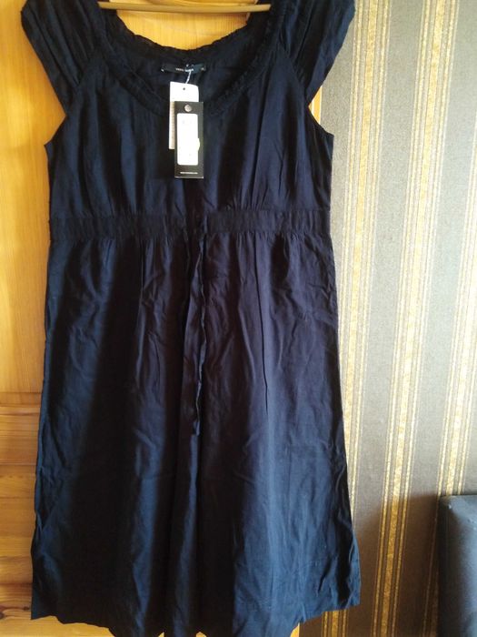 Vero Moda Letnia Sukienka Tunika Czarna