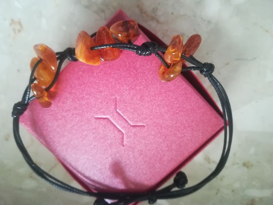 Nowa bransoletka z bursztynami