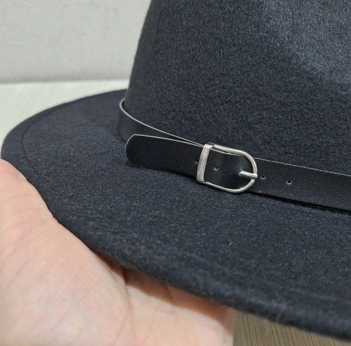 Капелюх чорний фетровий федора