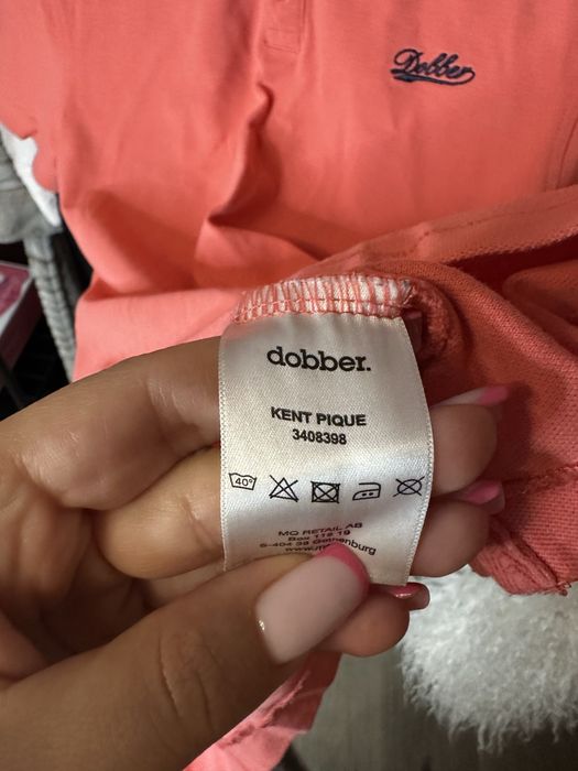 Koralowa koszulka polo Dobber | 36 S | 100% bawełna | stan idealny