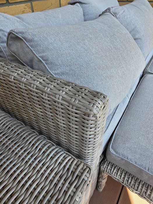Komplet mebli balkonowych OLEA MINI COMPACT szary 5-częściowy