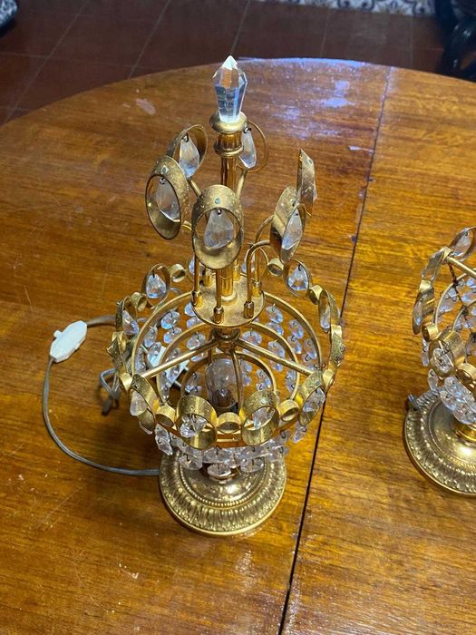 Candeeiros de mesinha de cabeceira em cristais