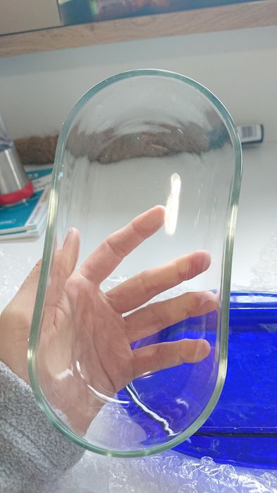 Maselniczka szklana niebieska