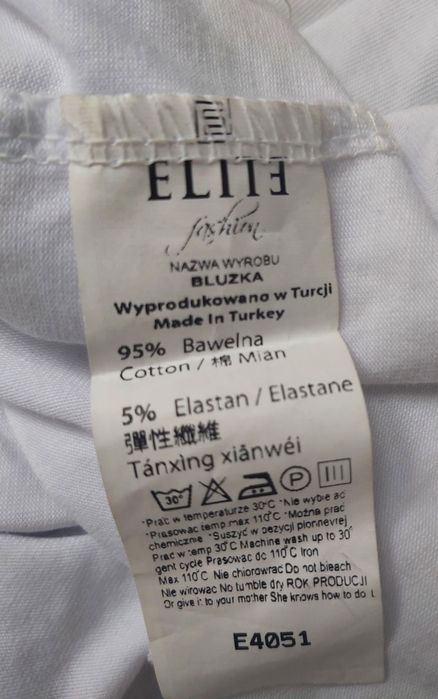 Bluzka,koszulka Pinko biała/złota/cekiny ELITE uni