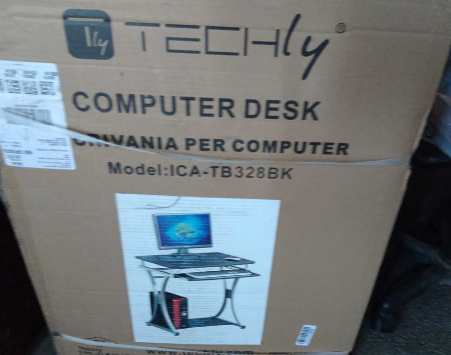 Techly Mesa compacta para PC com bandeja removível
