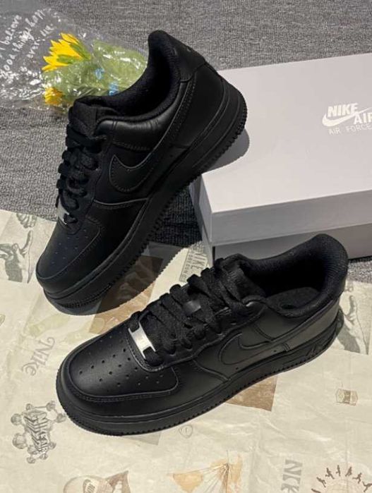 Nike_ Air_ Force_ 1_ Low _ '07_ czarna_ Leather_, size.43