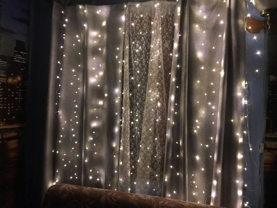 Гирлянда гірлянда штора 3×3 USB с крючками