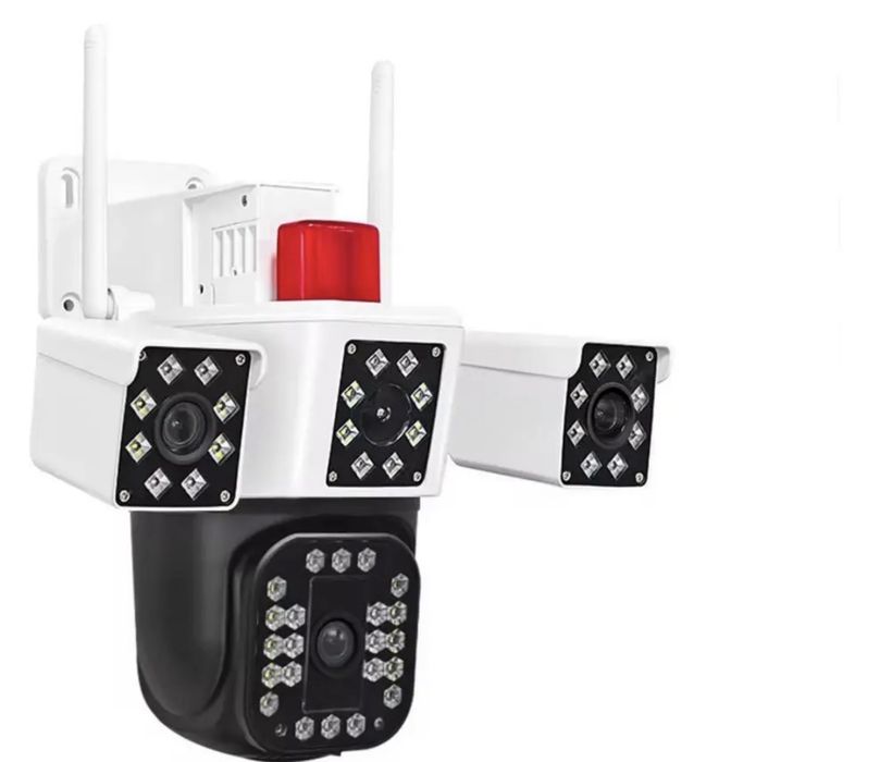 Вулична WIFI камера спостереження 12Мп з 3 об'єктивами