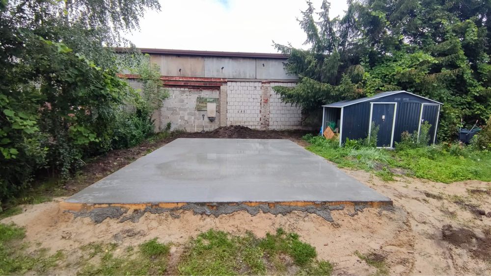 Budowa płyt betonowych, wylewki betonowe pod garaż, blaszak budynki gosporarcze, fundamenty, ławy fundamentowe, roboty ziemno-budowlane