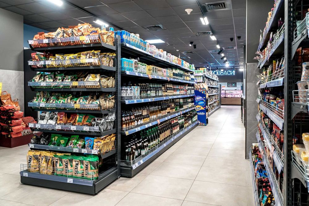 Стелажі для кафе | Стелажі для магазину | Полиці в магазини