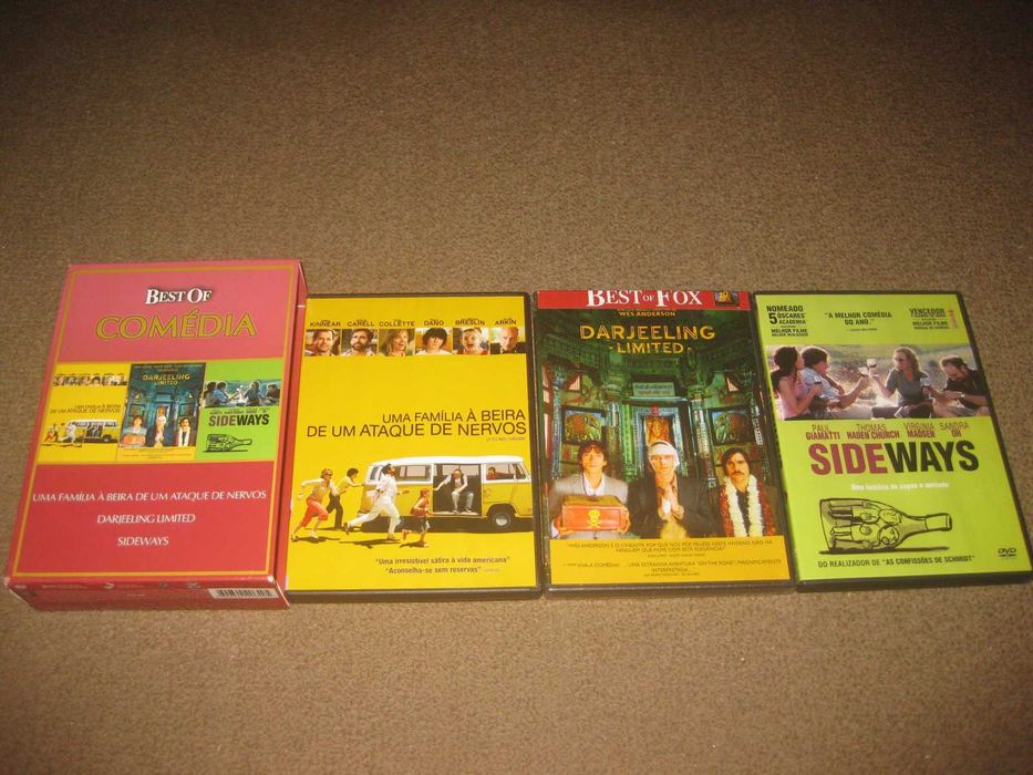 3 Filmes em DVD "Best Of Comédia" com Box Arquivadora