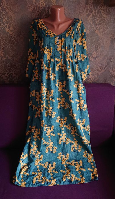 Красивое длинное платье в цветы большой размер батал 54/56