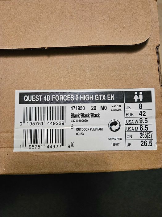 Черевики Salomon Quest High 4 D Forces High GTX, 42/27cm (оригінал)