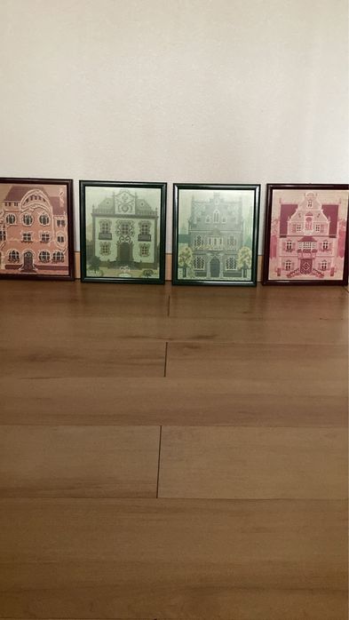 Quadros portas de lisboa em ponto cruz