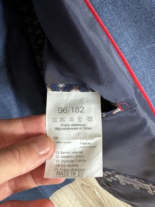 Garnitur męski w kratę