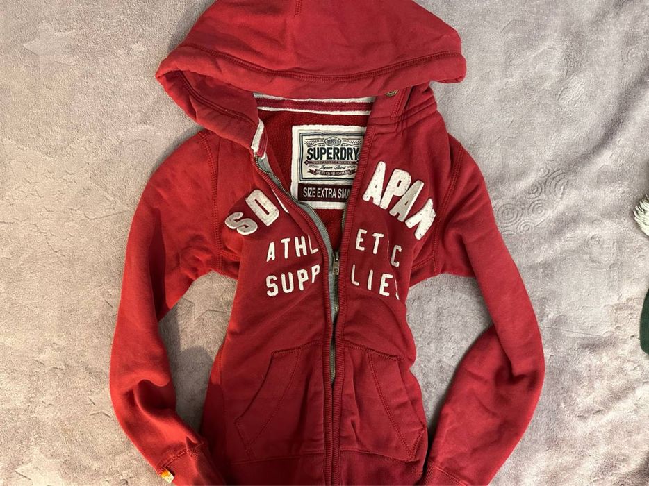 Худи зипка y2k supeedry японский бренд винтаж красная