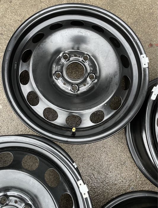 4x felgi stalowe 5x112 r16 et43 6J Stalówki Oryginalne VW (Nowe)