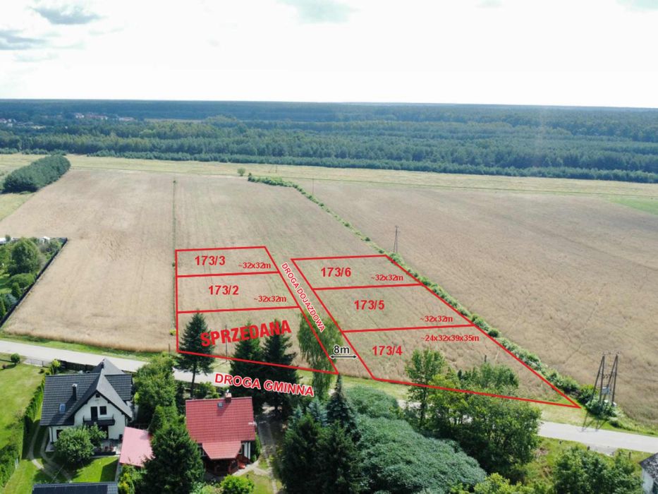 Dzialki budowlane z wydanym obowiazującym miejscowym planem zabudowy