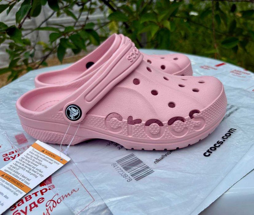 Дитячі крокси Crocs Baya ніжно рожеві 28, 29, 30, 32, 33, 34 розмір