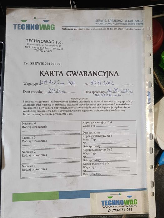 Waga samochodowa 20T