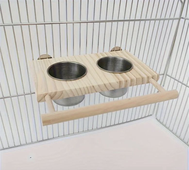 Recipientes de alimentação para gaiolas de pássaros