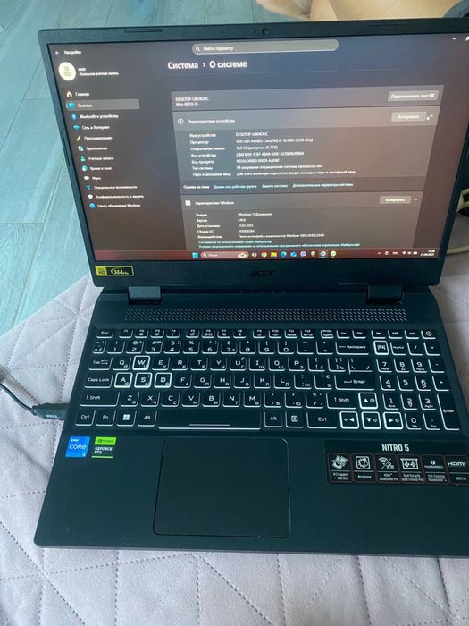 Продам ноутбук Acer Nitro AN515-58 i5