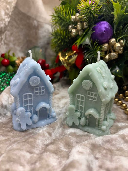 Piękna świeca świeczka domek z piernika