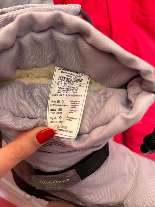 Conjunto infantil para a neve fato+botas