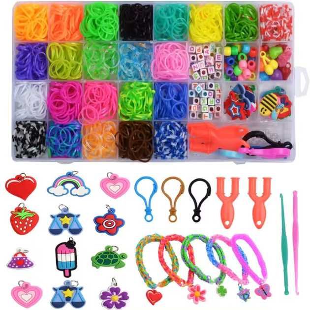 Набір гумок для плетіння браслетів Fashion loom bands з аксессуарами